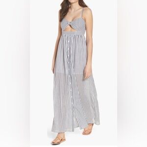 BP Striped Maxi Dress - Black and White